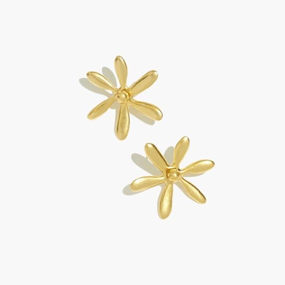 Madewell Floral Garden Stud Earrings Gold - Picture 2 of 2